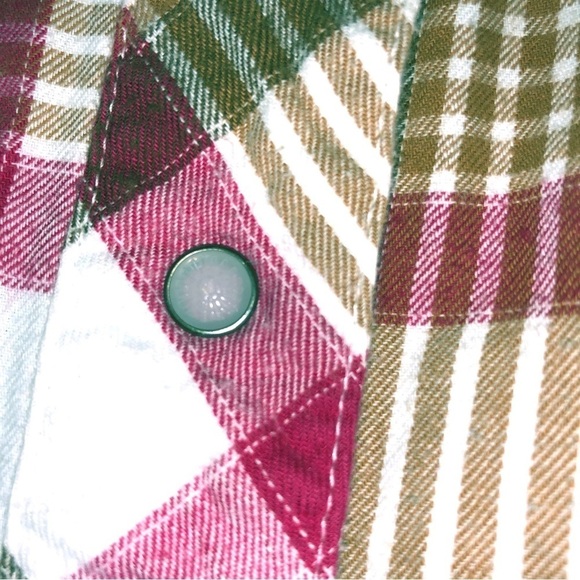 Farm Girl Authentic Pink, Green and Brown Button up Size 5/6 - Picture 8 of 11